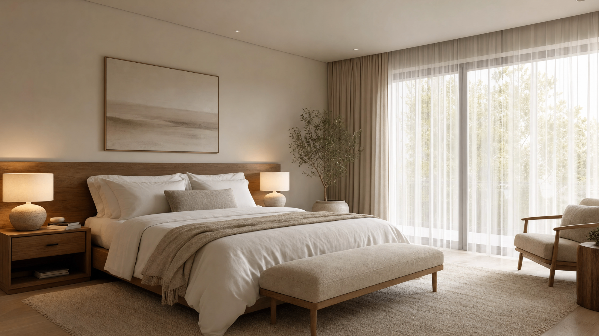 Dormitorio premium con luz natural